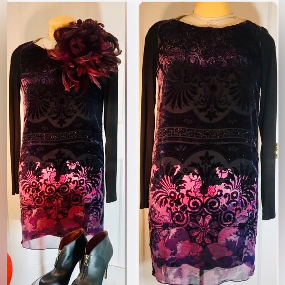 Hale Bob burnout velvet dress Size small - Picture 4 of 14